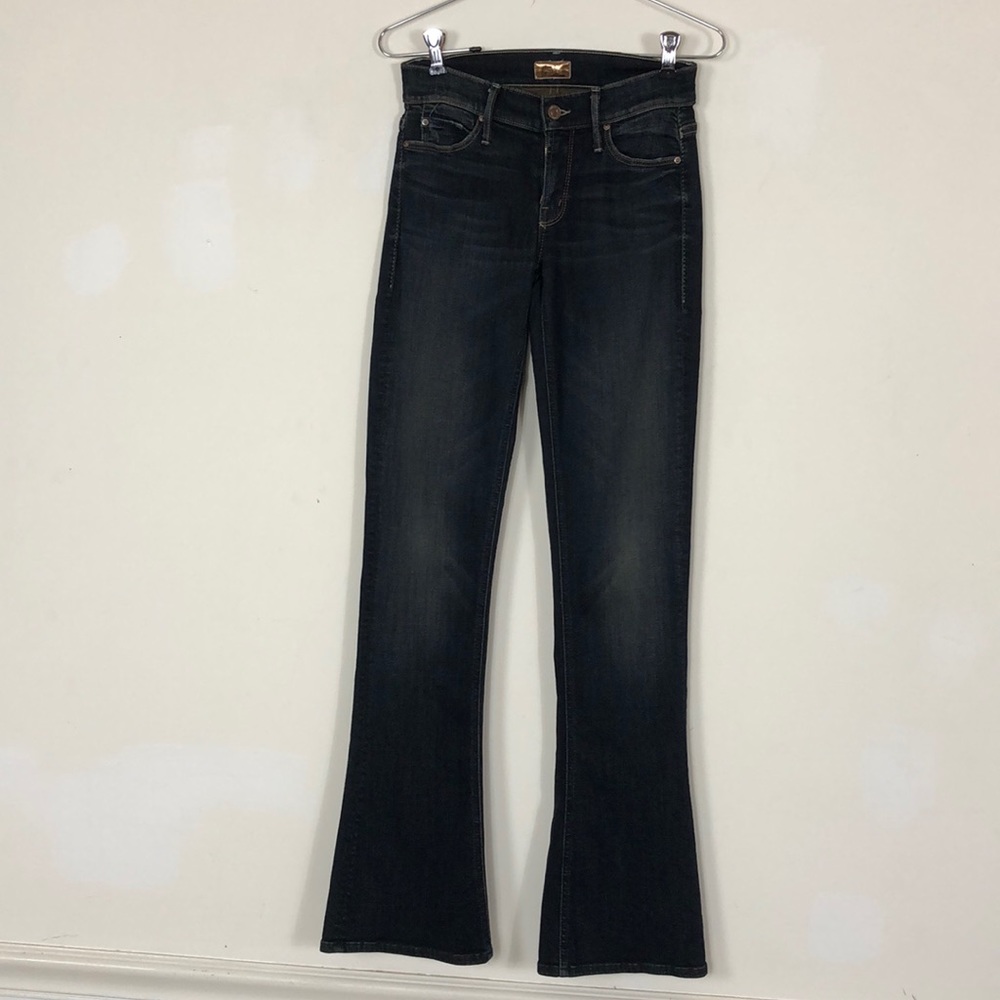 Mother Jeans 25 The Runaway DARK Jaded boot cut